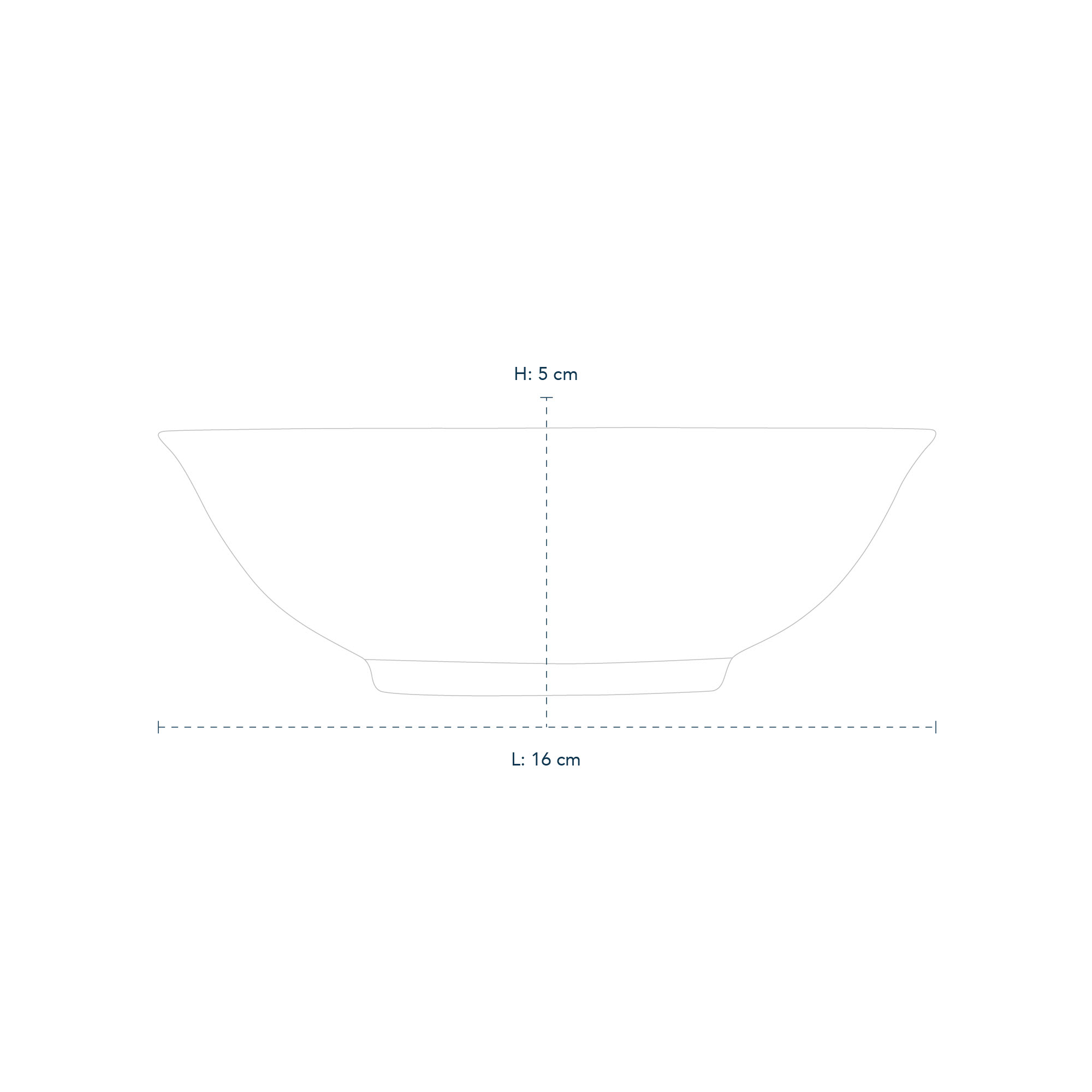 1017193 blue fluted plain bowl 35CL line drawing